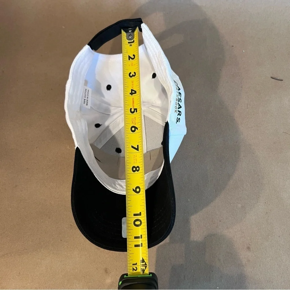 NWOT Super Bowl LIX White Black Caesars Sportsbook  Cap Hat 2XL 100% Cotton